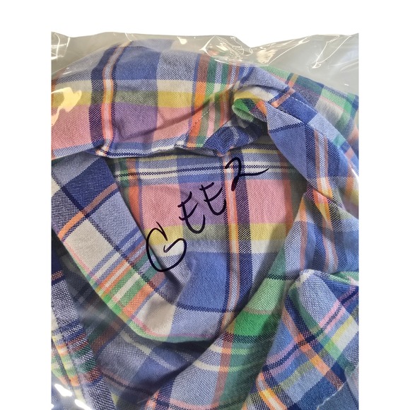 Polo Ralph Lauren Mens Button Up Shirt Size XL Short Sleeve Cotton Plaid Preppy - Picture 9 of 9